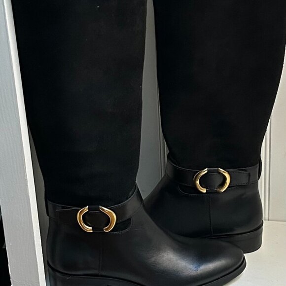 Vince Camuto Samtry Block Heel Stacked Heel Knee-High Boots Size 7 - Picture 2 of 7